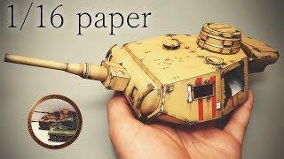 Собрал Большую Башню Танка из Бумаги. Panzer III AFRIKA KORPS