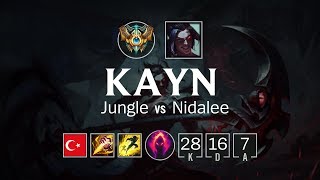 Kayn Jungle vs Nidalee - TR Challenger Patch 8.12
