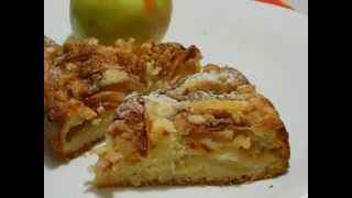 Яблочный пирог с орехами. Рецепт