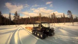 Virkeskörning med Argo 8X8 Response Winter tracks i Norråker