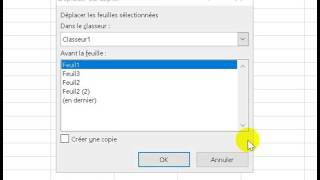 Copier Deplacer Feuille Excel
