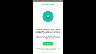 FIXED  {SOLVED} - this version of whatsapp became obsolete ERROR android 2019