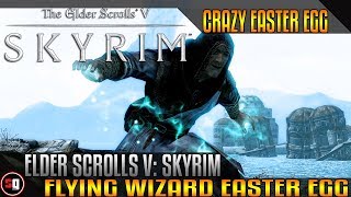 Elder Scrolls V: Skyrim Dragonborn - Flying Wizard Easter Egg