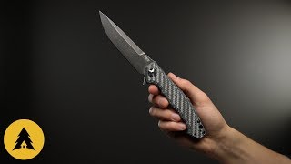 Нож ZT K0452WBW Flipper Knife Carbon Fiber (blackwash) сталь CPM-S35VN