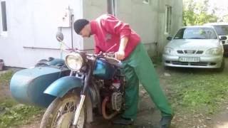 Пьяный байкер, на К 750 Касик.