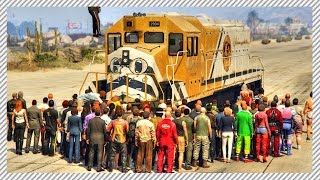 100+ İNSAN TRENİ DURDURABİLİR Mİ ? (GTA 5)