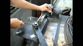 Homemade metal rod bender