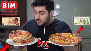 BİM PİZZA VS 20 TL PİZZA! (PİZZA YAPIMI)