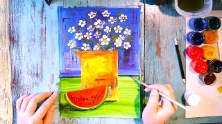 Как Нарисовать Невероятные РОМАШКИ/ Урок Рисования для Детей/ How to draw a DAISY