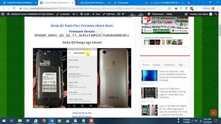 Smile Q3 Flash File Firmware (GX) | 2Nd Version MT6580 Android 7.1 | Hang Logo Fix Rom