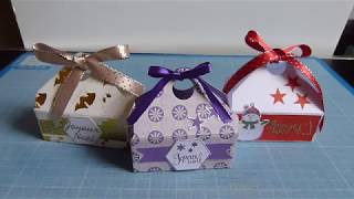 Scrapbooking/tuto : fabrication d'une petite boîte à chocolats pour la table de Noêl