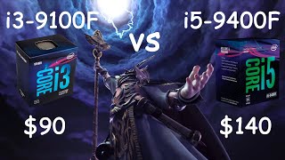 i3-9100F vs i5-9400F in 8 games at 1080p