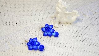 Серьги "Цветы" МК для начинающих