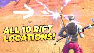 ALL 10 RIFT LOCATIONS! "Use a Rift at Different Rift Spawn Locations" Fortnite Week 8 Season 5 Guide