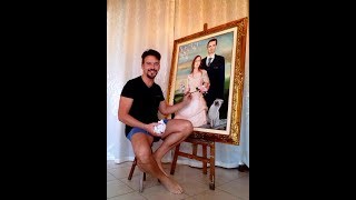 RITRATTO DI NOZZE - Luca Monge con la moglie Alessandra e la gattina Tiffany