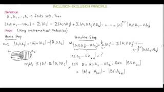 Inclusion Exclusion Principle: Proof and Example
