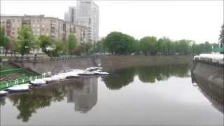 Подводная лодка в реке Лопань Харьков Причал Ласточка Kharkov