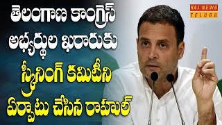 Rahul Gandhi Appointed Screening Committee to Finalise Telangana Congress Candidates