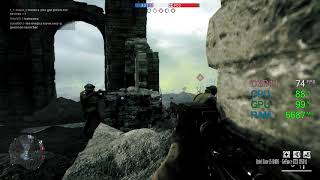 GeForce GTX 1050 ti -- Intel Core i5-8400 -- Battlefield 1 FPS Test 1080p Medium DX11 Passchendaele