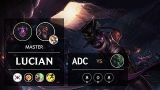 Lucian ADC vs Twitch - KR Master Patch 9.11