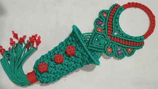 Amazing 2020   new design macrame flower design phone holder