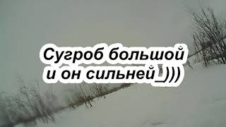 Катаемся на длинном буране по мартовскому снегу. Вид от капота (часть 2)