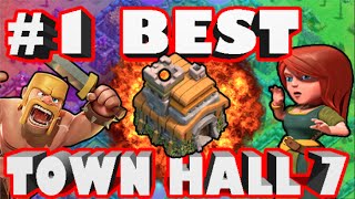 Clash of Clans - World's BEST Town Hall 7!? DONATION GOD + Trophy Push Master!