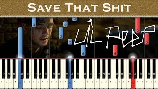 Lil Peep - Save That Sh*t | Best Version | Piano tutorial