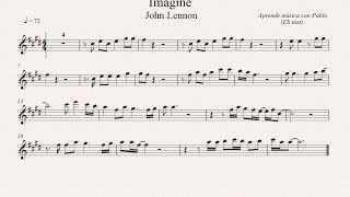IMAGINE:  Eb Inst (saxo alto, saxo barítono...) (partitura con playback)