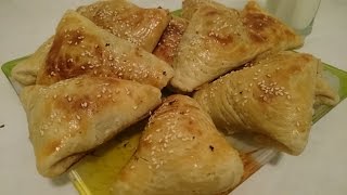 Самса рецепт Секрета выпечка из слоеного тесто самсы с мясом как приготовить вкусно на праздничный