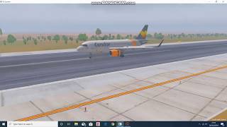 Very low visibility landing at Alicante, Spain (LEAL) - X Plane Toliss A319 Condor Livery