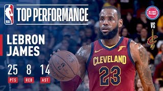 LeBron James Shows Out With 25 Pts and 14 Ast | January 28, 2018