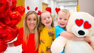 Gaby and Alex preparing Valentines day surprise for mama