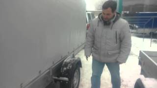 Прицеп для двух снегоходов МЗСА 817718. Два снегохода. ЦЛП АРИВА.