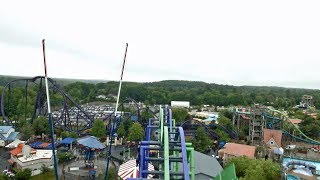 THE JOKER front seat on-ride HD POV Six Flags New England