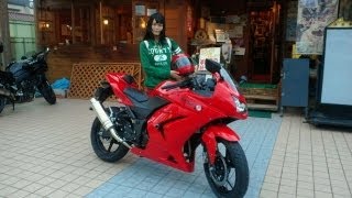可愛いライダーさん　 2012 Kawasaki Ninja 250R　忍者屋敷　新車