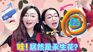 兩姐妹為媽媽準備禮物，142塊錢的網紅永生花，最後簡直不要太美！無硼砂【花甜手作】