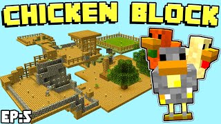 [MCPE Chicken Block] Ep:5 - Sand, Glass, And Gold! Minecraft Bedrock Edition