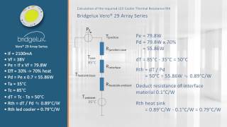 Bridgelux Vero 29 LED array - how to select the correct LED cooler - thermal calculation