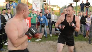Черная майка против Белоруса, Жесткий бой !! СТРЕЛКА