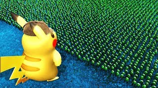 SUPER Detective Pikachu VS 1,000,000 Zombies (Ultimate Epic Battle Simulator / UEBS Funny Gameplay)