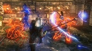 I'm the Firestarter! Geralt Fights Nilfgaardians with Uber Magic Staff (Witcher 2 | Loc Muinne)
