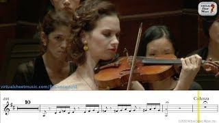 BEETHOVEN Concerto for Violin and Orchestra, 1st mov. - Hilary Hahn, violin - Sheet Music Play Along
