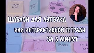 Как за 5 минут сделать шаблон для интерактивной тетради и лэпбука