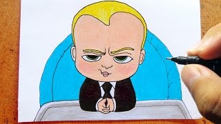 Como Desenhar e Pintar O PODEROSO CHEFINHO, COLORINDO DESENHOS FAMOSOS, How To Draw