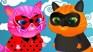 ЛЕДИ БАГ и СУПЕР КОТ = Кошка КАТЯ и КОТЕНОК БУБУ #80  Котик Bubbu одевается в супергероя #пурумчата