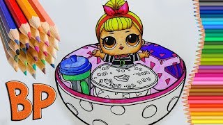 LOL surprise Coloring book LOL dol Coloring Pages How to Draw Раскраска ЛОЛ кукла Учим цвета Рисуем