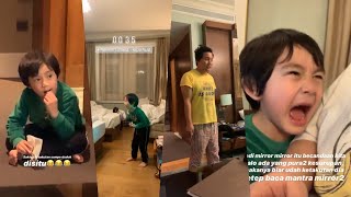 RAFATHAR SAMPE TERIAK" DI TENGAH MALEM GARA" ISENG DI JAHILIN SAMA OM MERRY YANG PURA" JADI HANTU!!