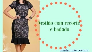 MODELANDO VESTIDO COM RECORTE E PEPLUM NA BARRA