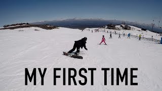 MY FIRST TIME | How Good Can You Get At Snowboarding In ONE Day With NO Lessons? | MT. RUAPEHU, NZ